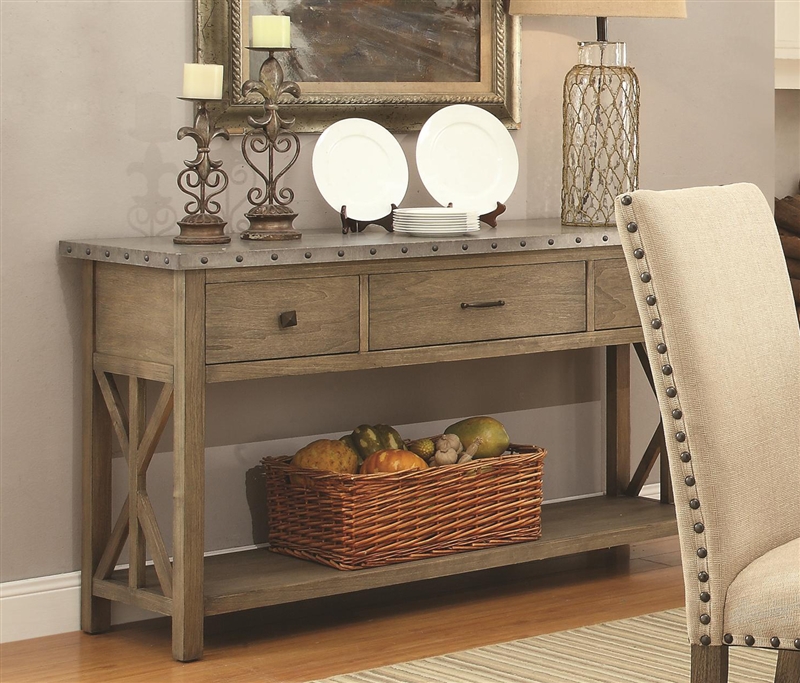 Webber Server In Driftwood Finish By Coaster 105575