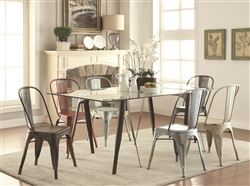 Bellevue 5 Piece Dining Table Set in Antique Rustic Finish by Coaster - 105611