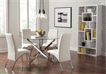 Beckham 5 Piece Dining Table Set in Chrome Finish by Coaster - 106440