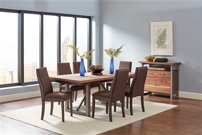 Spring Creek 5 Piece Dining Set in Natural Walnut and Espresso Finish by Coaster - 106581