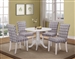Allston 5 Piece Dining Set in White Finish by Coaster - 106641