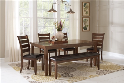 Maxwell 5 Piece Dining Set in Golden Brown Finish by Coaster - 107031