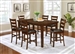 Maxwell 5 Piece Counter Height Dining Set in Golden Brown Finish by Coaster - 107038