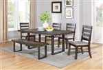 Murphy 5 Piece Dining Set in Wire Brushed Finish by Coaster - 107301