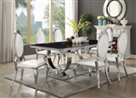 Antoine 5 Piece Dining Set in Glass and Chrome Finish by Coaster - 107871