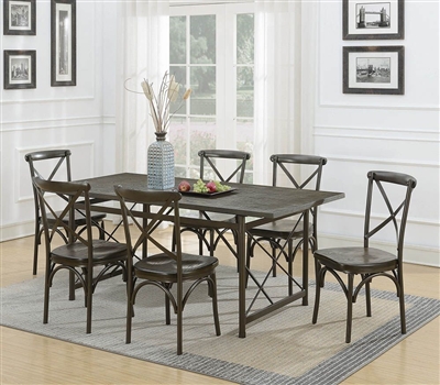 Hawthorne 5 Piece Dining Set in Brown Finish by Coaster - 108751
