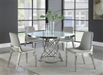 Irene 5 Piece Dining Set in Chrome Finish by Coaster - 110401