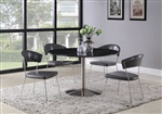 Healy 5 Piece Dining Table Set in Brushed Nickel Finish by Coaster - 121241