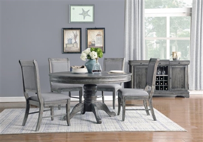 Darcy 5 Piece Round Table Dining Set in Weathered Ash Finish by Coaster - 123090-5