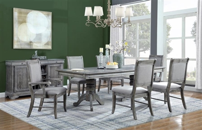 Darcy 7 Piece Dining Set in Weathered Ash Finish by Coaster - 123091-07