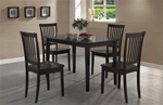 5 Piece Dining Set in Rich Cappuccino Finish by Coaster - 150152