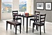 5 Piece Dining Set in Cappuccino Finish by Coaster - 150232