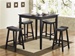 5 Piece Counter Height Dining/Pub Set in Black Finish by Coaster - 150291N