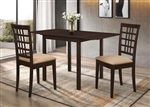 Kelso 3 Piece Dining Set in Cappuccino Finish by Coaster - 190821