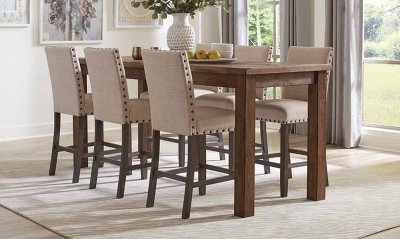 Coleman 5 Piece Counter Height Dining Set in Rustic Golden Brown Finish by Coaster - 107048