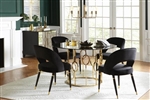 Lindsey 5 Piece Round Dining Set in Sunny Gold Finish by Coaster - 192071