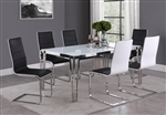 Pauline 7 Piece Dining Set in Chrome Finish by Coaster - 193001