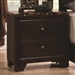 Conner Nightstand in Dark Walnut Finish with Faux Marble Top by Coaster - 200422