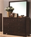 Conner Dresser in Dark Walnut Finish with Faux Marble Top by Coaster - 200423
