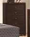 Conner Chest in Dark Walnut Finish with Faux Marble Top by Coaster - 200425