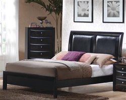 Briana Bed in Black Finish by Coaster - 200701Q