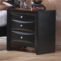 Briana Nightstand in Black Finish by Coaster - 200702