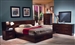 Jessica Platform Bed 9 Piece Bedroom Set with Back Panels in Cappuccino Finish by Coaster - 200711BP