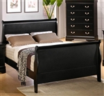 Louis Philippe Bed in Black Finish by Coaster - 201071Q