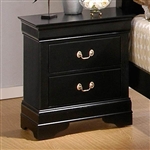 Louis Philippe Nightstand in Black Finish by Coaster - 201072