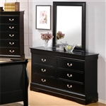 Louis Philippe Dresser in Black Finish by Coaster - 201073