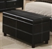 Danielle Bench in Black Bycast Like Vinyl Upholstery by Coaster - 201266