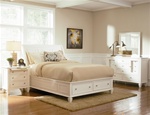 Sandy Beach Storage Bed 6 Piece Bedroom Set in White Finish by Coaster - 201309