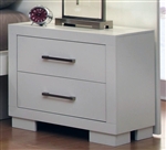Jessica 2 Drawer Nightstand in White Finish by Coaster - 202992
