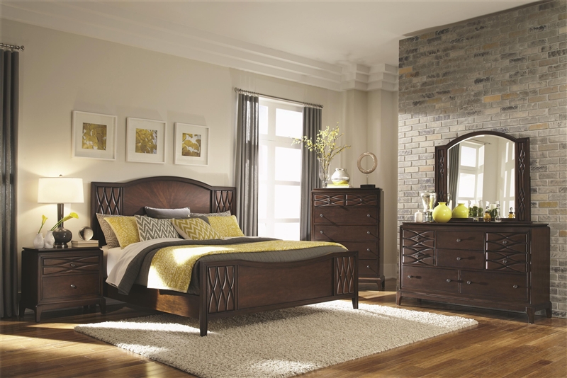 Salisbury 6 Piece Bedroom Set In Rich Brown Finish By Coaster 203301
