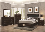 Jaxson Storage Bed 6 Piece Bedroom Set in Cappuccino Finish by Coaster - 203481