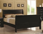 Louis Philippe Bed in Black Finish by Coaster - 203961Q
