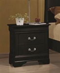 Louis Philippe Nightstand in Black Finish by Coaster - 203962