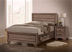 Kauffman Storage Bed in Washed Taupe Finish by Coaster - 204190Q
