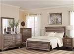 Kauffman Platform Bed 6 Piece Bedroom Set in Washed Taupe Finish by Coaster - 204191