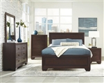 Kauffman Platform Bed 6 Piece Bedroom Set in Dark Cocoa Finish by Coaster - 204391