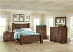 Sutter Creek 6 Piece Bedroom Set in Vintage Bourbon Finish by Coaster - 204531