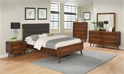 Robyn 6 Piece Bedroom Set in Dark Walnut Finish by Coaster - 205131