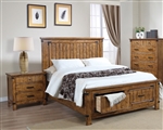 Brenner Storage Bed in Rustic Honey Finish by Coaster - 205260Q