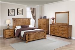Brenner 6 Piece Bedroom Set in Rustic Honey Finish by Coaster - 205261