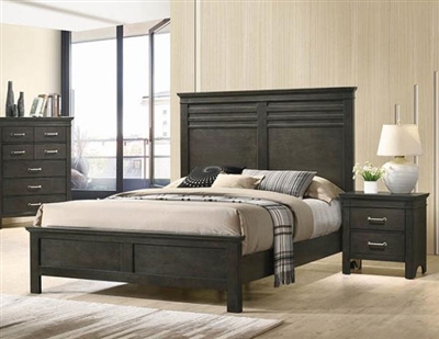 Newberry Panel Bed in Bark Wood Finish by Coaster - 205431Q
