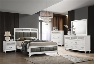 Barzini 6 Piece Bedroom Set in White Finish by Coaster - 205891