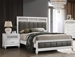 Barzini Bed in White Finish by Coaster - 205891Q