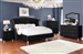 Deanna Platform Bed 6 Piece Bedroom Set in Black Velvet and Metallic Finish by Coaster - 206101