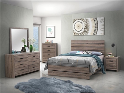 Brantford 6 Piece Bedroom Set in Barrel Oak Finish by Coaster - 207041