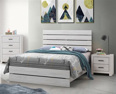 Marion Bed in Coastal White Finish by Coaster - 207051Q